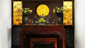 trang trí bàn thờ gia tiên