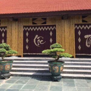 Rèm hạt gỗ Bồ Đề nhà 3 gian – Thiết kế trang nghiêm, chuẩn phong thủy, phù hợp làm mành rèm bàn thờ cho căn hộ chung cư và nhà truyền thống.