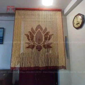 Rèm hoa sen gỗ tự nhiên – tinh tế, phong thủy, sang trọng