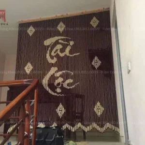 Rèm Tài lộc gỗ tự nhiên – phong thủy, sang trọng, bền đẹp.