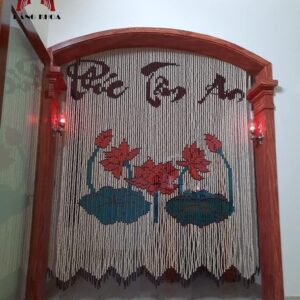 Rèm Phúc Tâm An hoa sen – gỗ Bồ Đề, đẹp và thanh tịnh