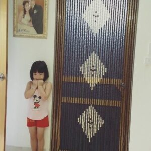Rèm hạt gỗ cửa ra vào đẹp