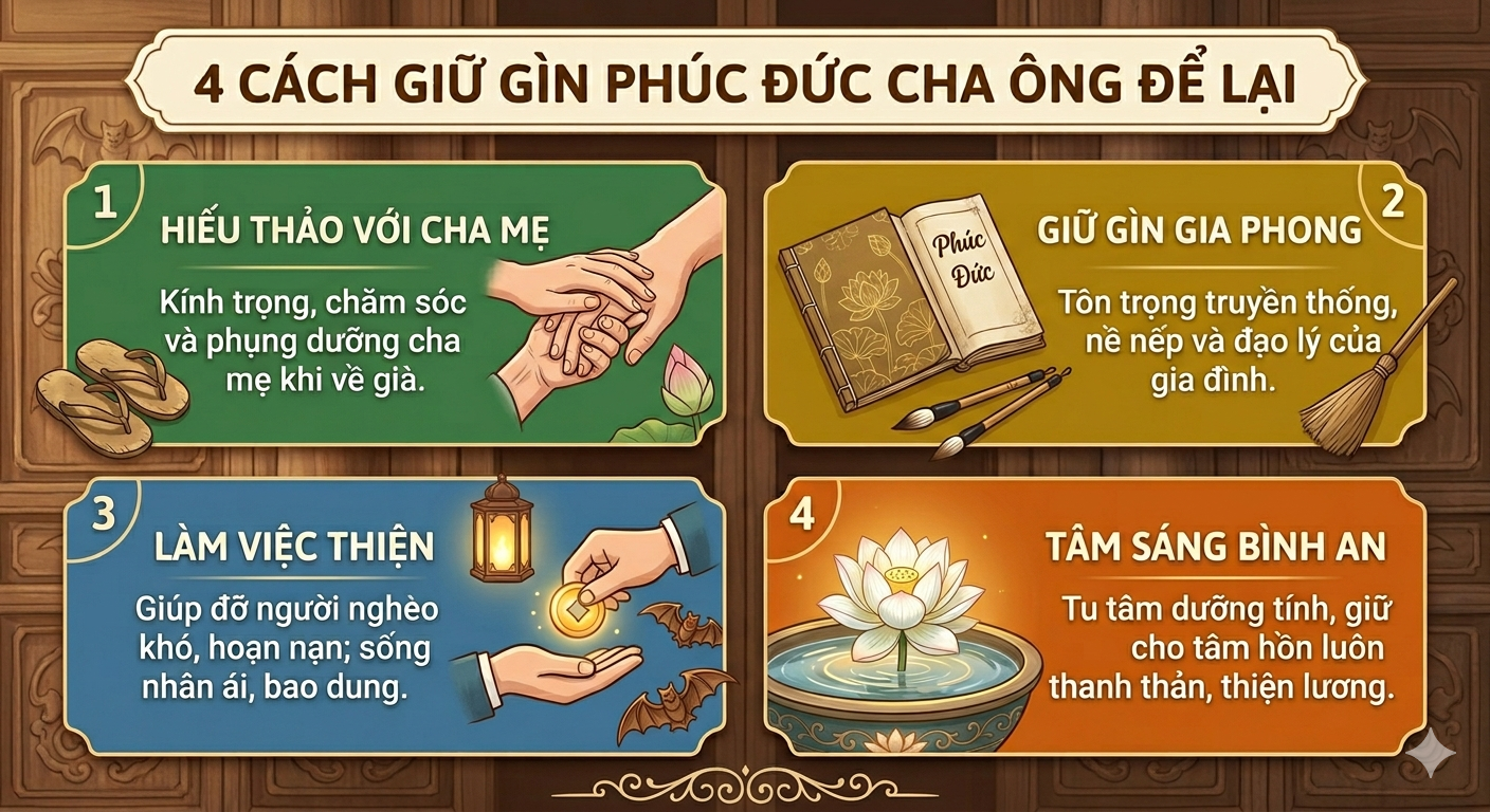 cách giữ gìn phúc đức cha ông để lại